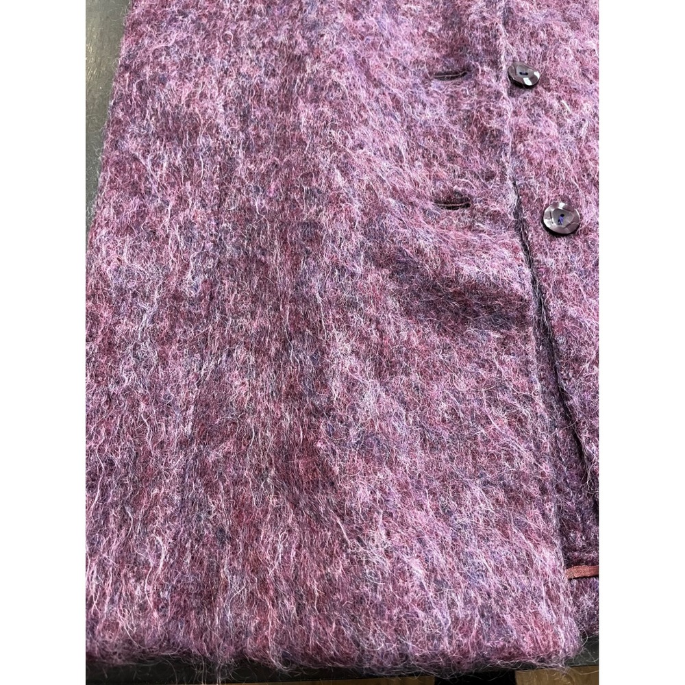 Bardolino Mohair Blend Coat Women's Purple Tweed Button Up‎ Mid Length England - Picture 12 of 12